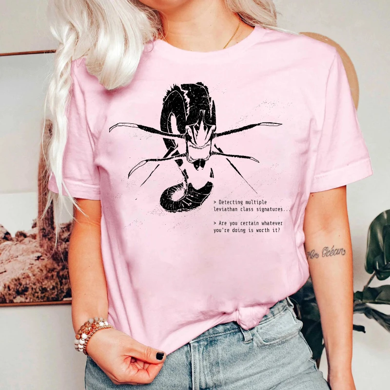 Unisex Subnautica Game T-shirt | Detects Multiple Leviathan-class Signals | Indie Game Reaper Graphic T-shirt  Summer Streetwear