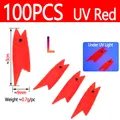100pcs UV Red L