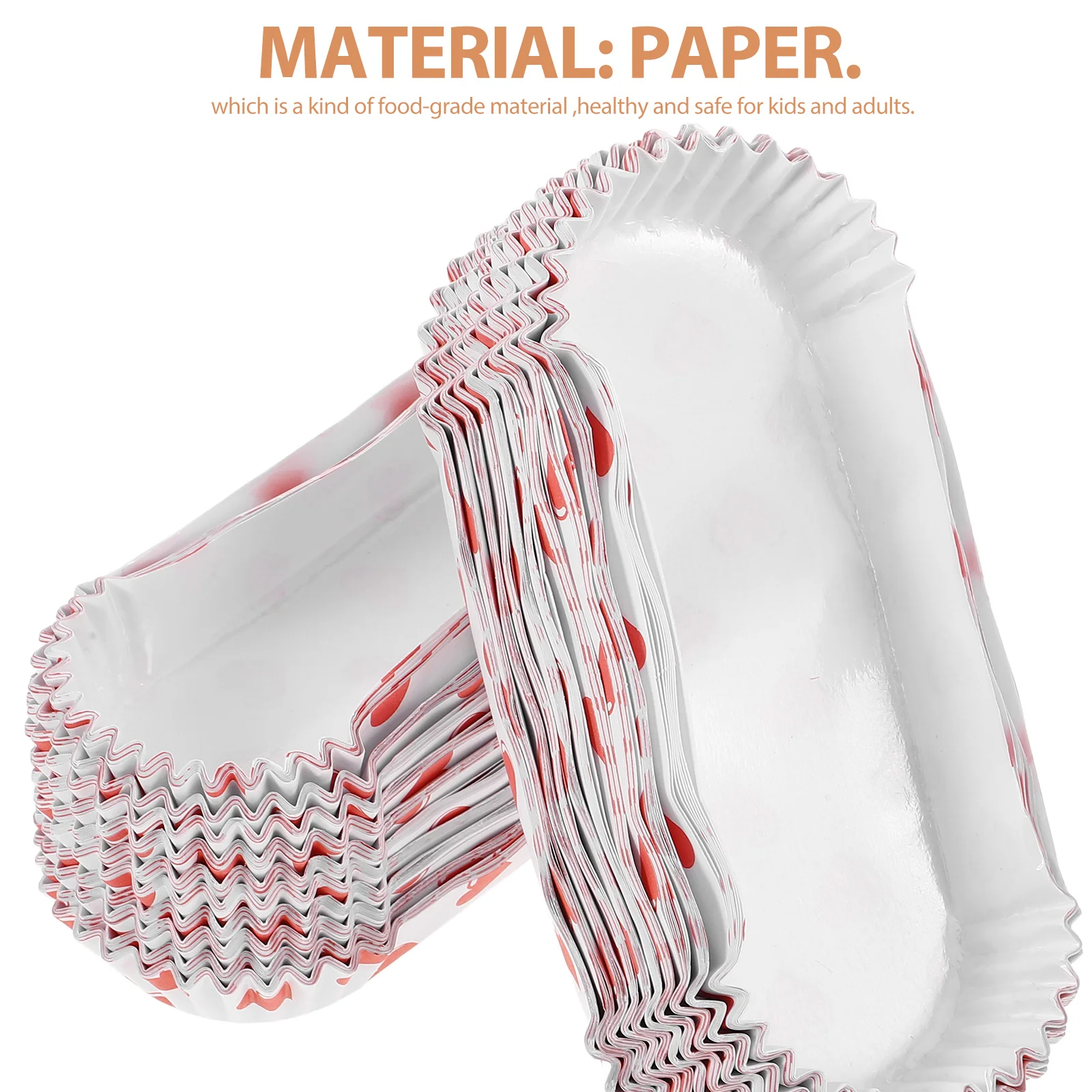 

200pcs Greaseproof Cake Paper Cups Eco-Friendly Food-Grade Non-Stick Muffin Liners For Baking Brownies Cupcakes Weddings Parties