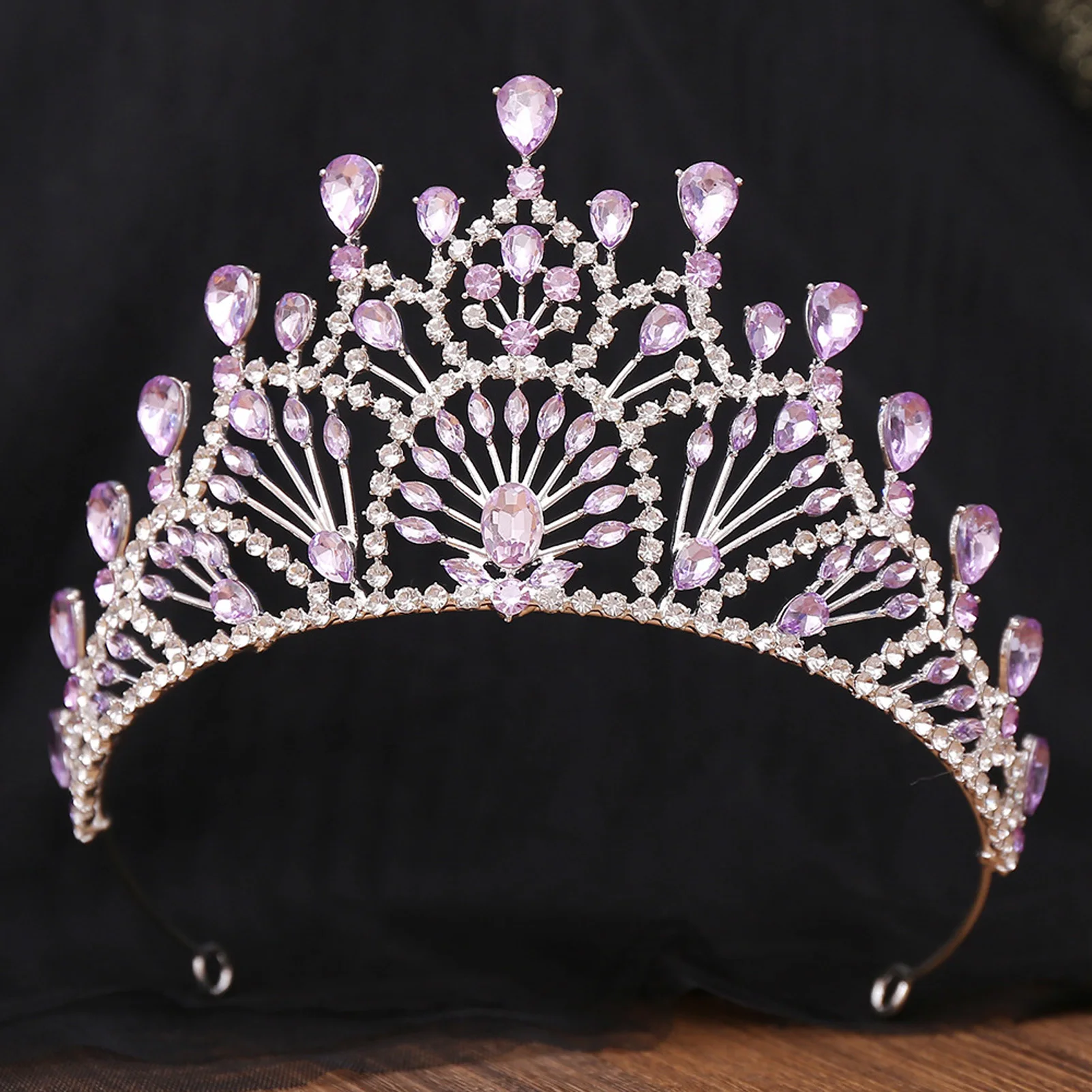 Barokke koningin kroon, vintage koninklijke tiara zendspoel, bruids bruiloft verjaardag hoofddeksels, luxe strass kristal prinses diadeem