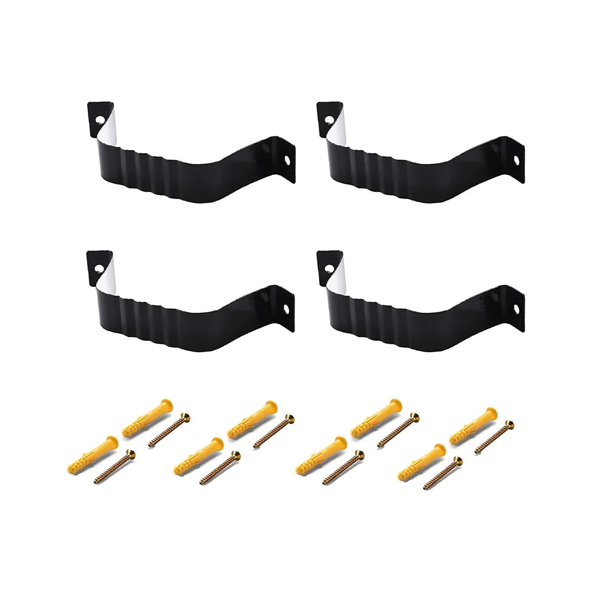 

Downspout Adapter Gutter Downspout Strap 3X4 Leader Strap 3X4 (4 Pack) (Black)