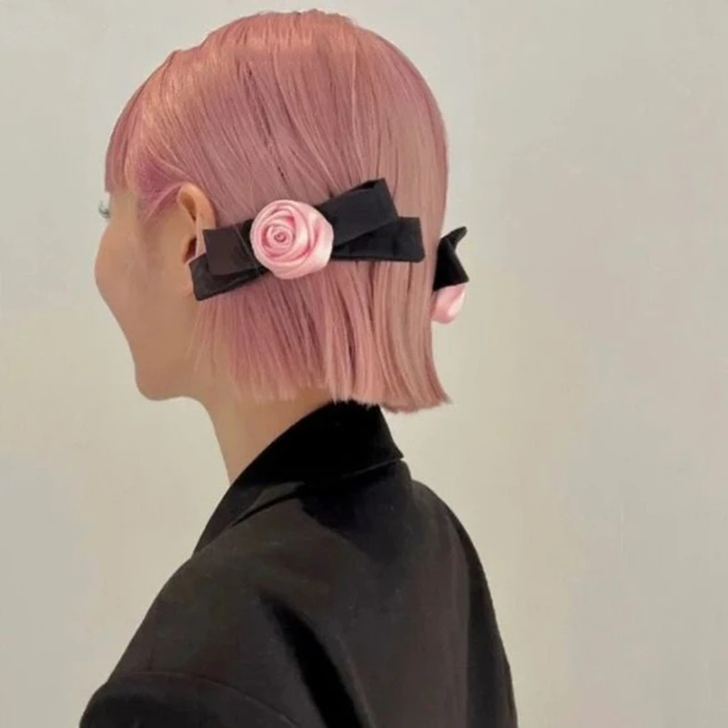 Cloth Flower Shape Hair Clip Spring Summer Headwear for Woman Girls Taking Photo Shopping Travel Non-Slip Hairpin Dropshipping