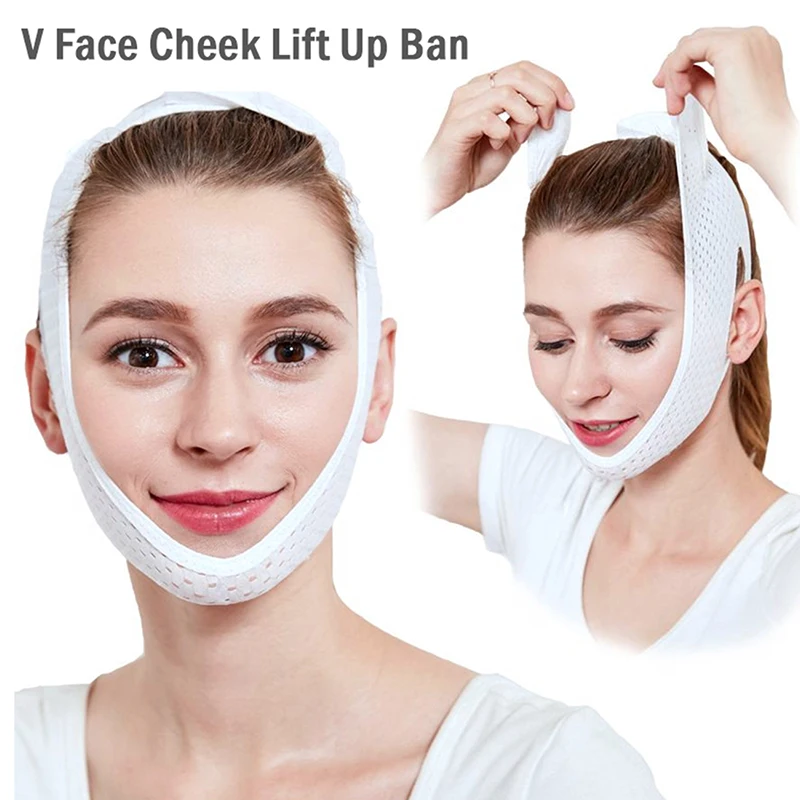 Respirável V Face Cheek Lift Up Band, máscara facial fina, reduzir o queixo duplo, V-Line Shaping Bandage, Anti-Rugas Tensão, Cinto Firming