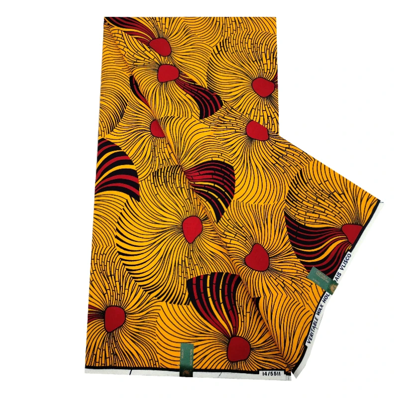 

Holland wax Beautiful African Nigerian real wax fabric printed in Holland veritable wax 100 % cotton African wax fabric 6 yards