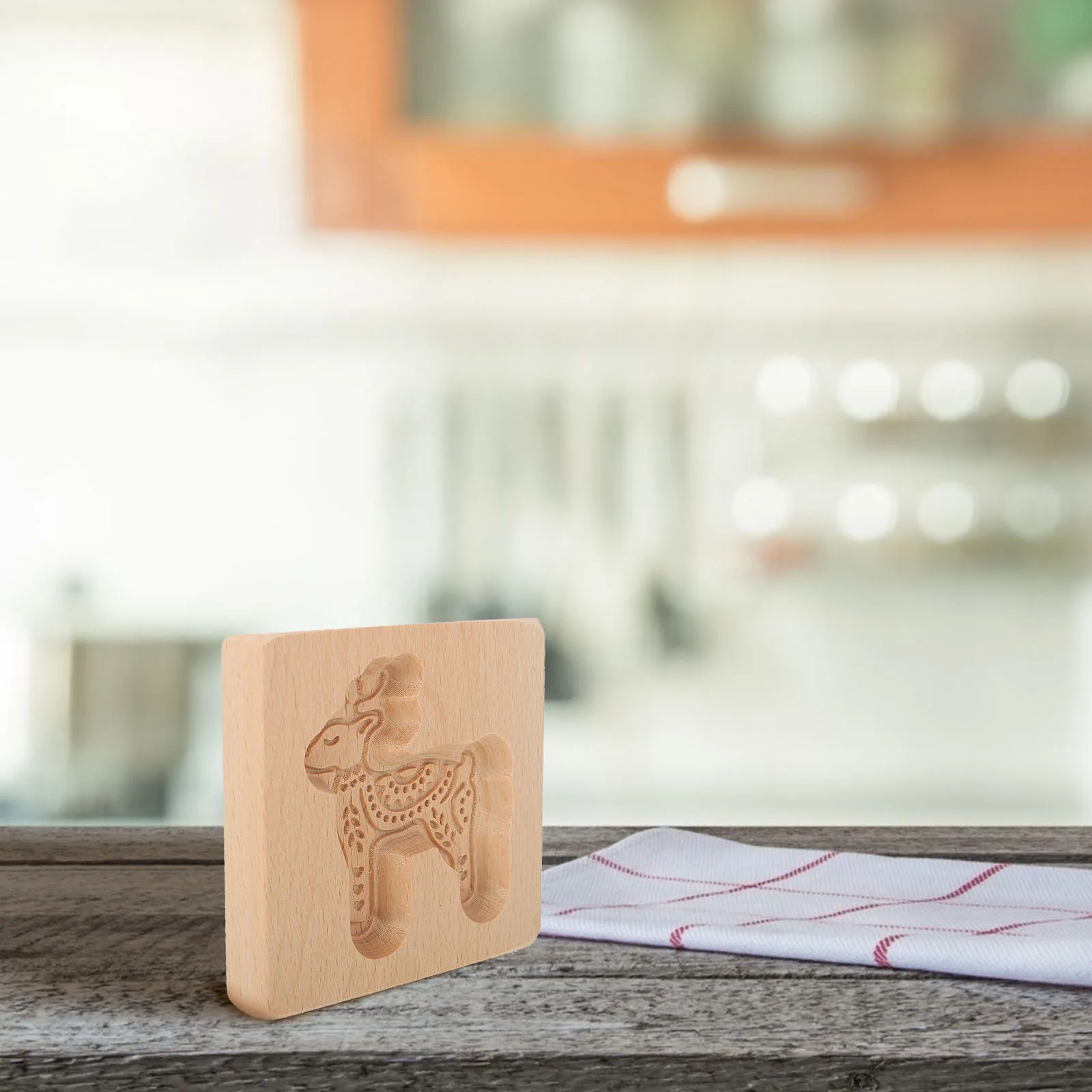 

Deer Shape Biscuit Mold Wooden Baking Tool For Diy Fondant Chocolate Cookies Kitchen Supply Embossed Cookie Craft Baking Mold