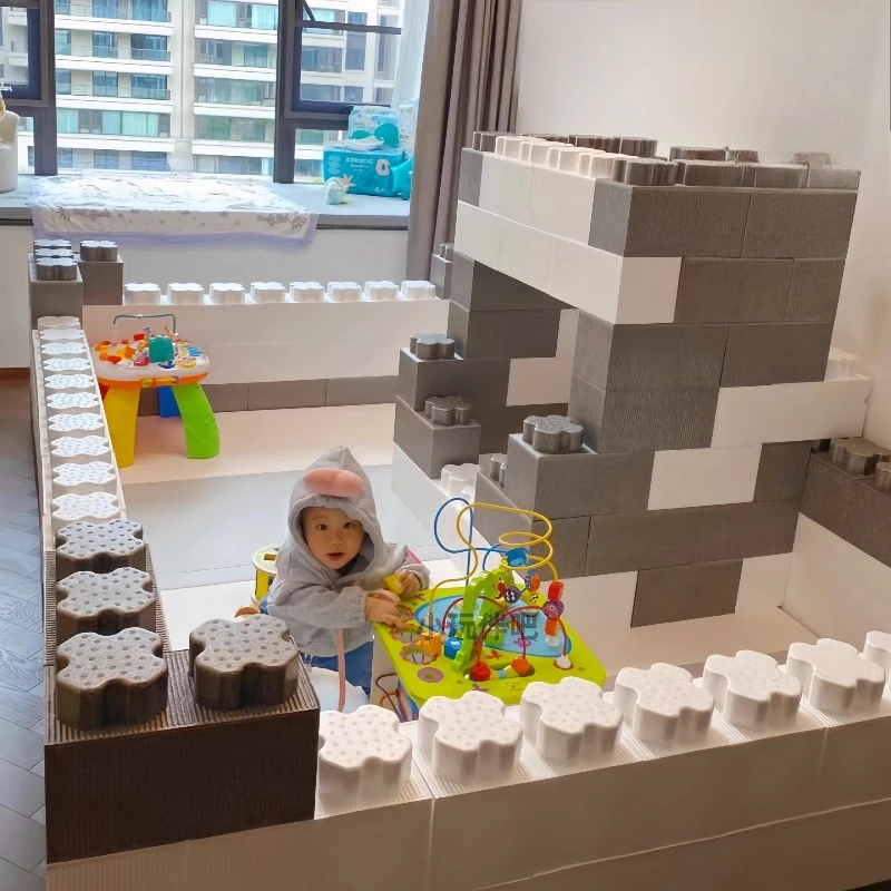 Children's home foam building block park shopping mall building block partition wall fence large indoor toy playground