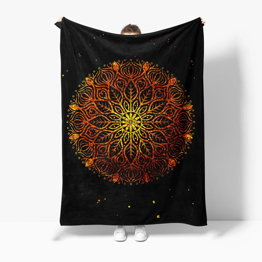 

Boho Gypsy Mandala Blanket Psychedelic Geometric Print Bedspread Festival Hippie Tapestry Throw Blanket