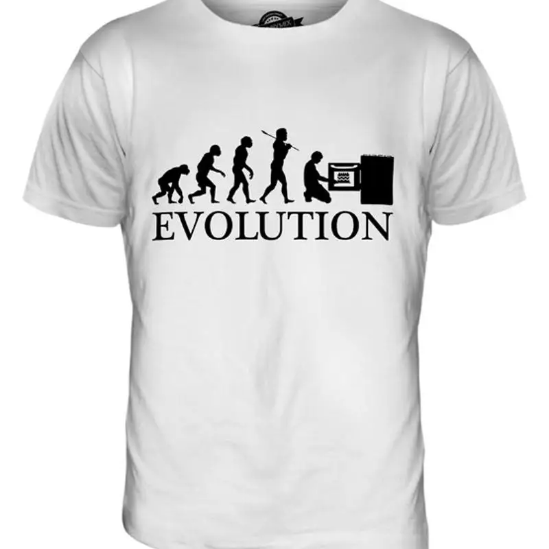بيكر تطور الرجل رجل تي شيرت تي شيرت XS S M L XL 2XL 3XL 4XL