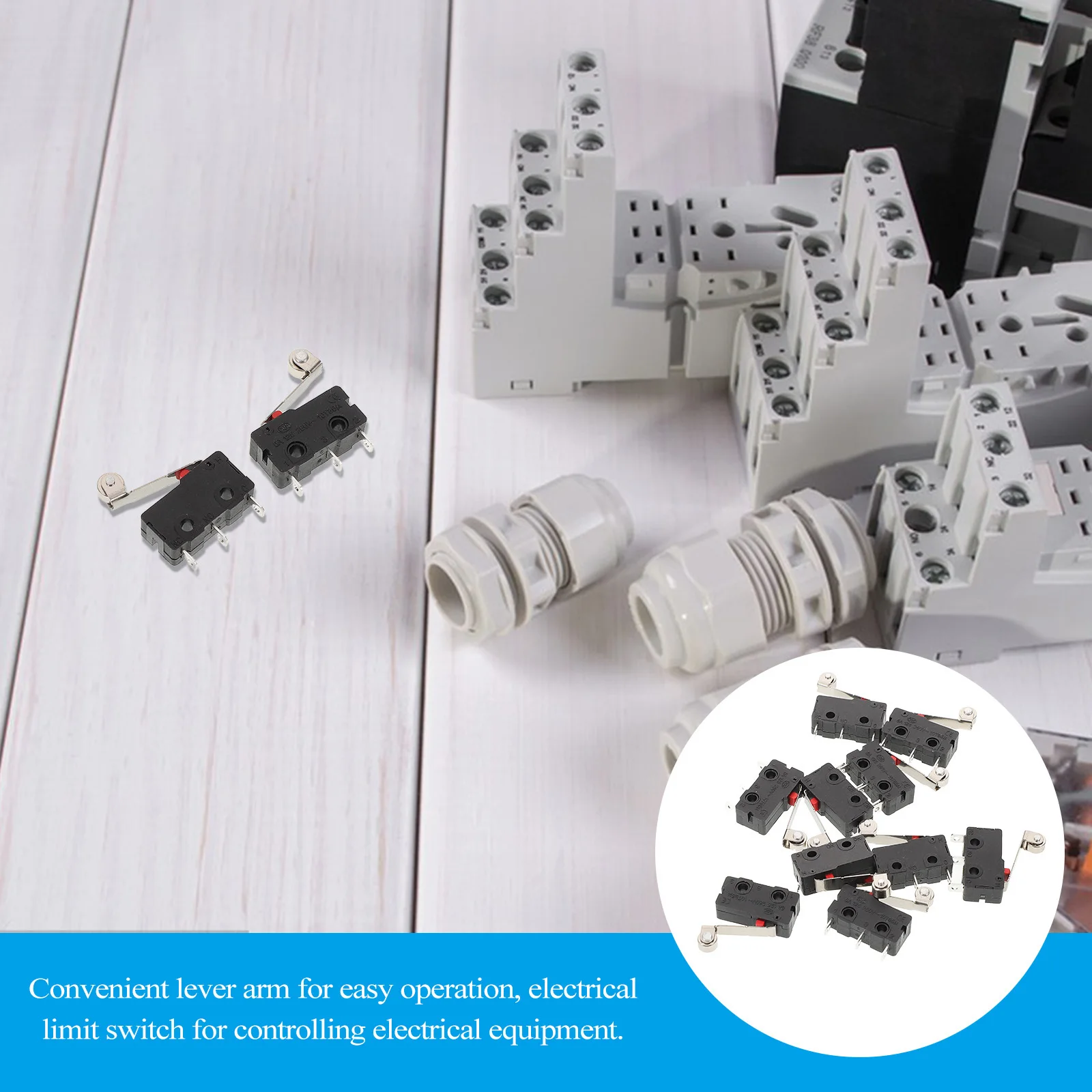 

10Pcs Limit Switch Normally Open Close Sturdy Design Easy Install Versatile Application Precise Control Limit Switch
