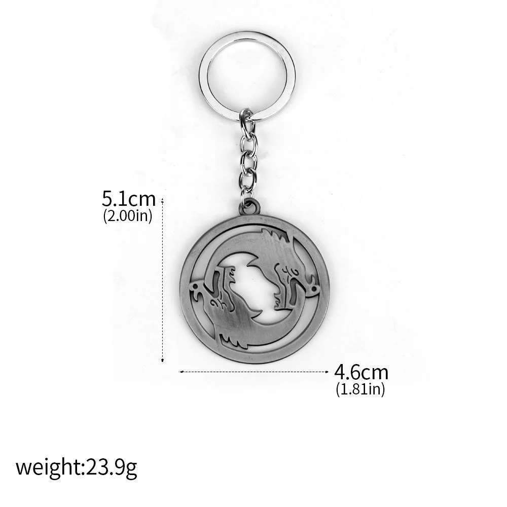 Game Overwatch Metal Hanzo Mei Keychain Metal Enamel Pendant Decoration Keyring for Women Men Jewelry Accessories Gift