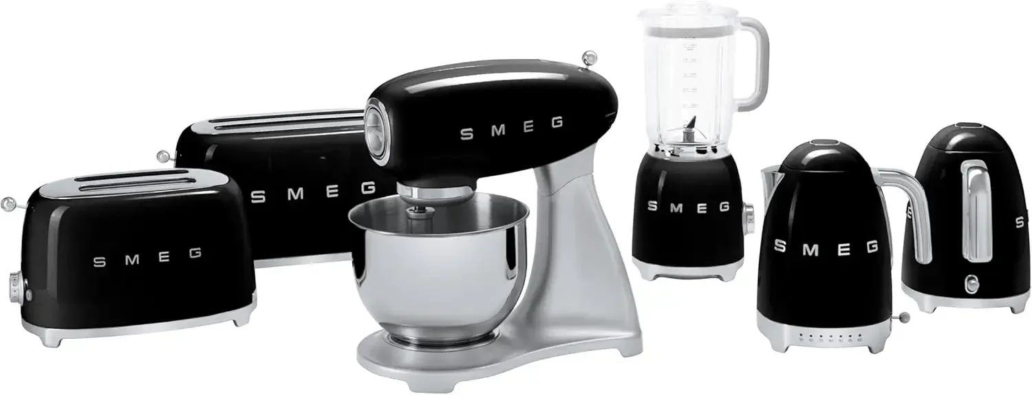 Smeg 50's Retro Hervidor eléctrico de temperatura variable de acero inoxidable de 7 tazas con 7 configuraciones de temperatura, pantalla LED, giratorio