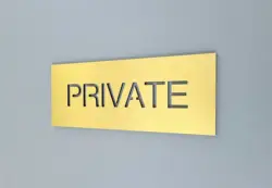 Personalized Custom private entrance signage Brushed aluminum alloy Brushed Silver 3D Art Wall Do not enter sign Room Door Plate