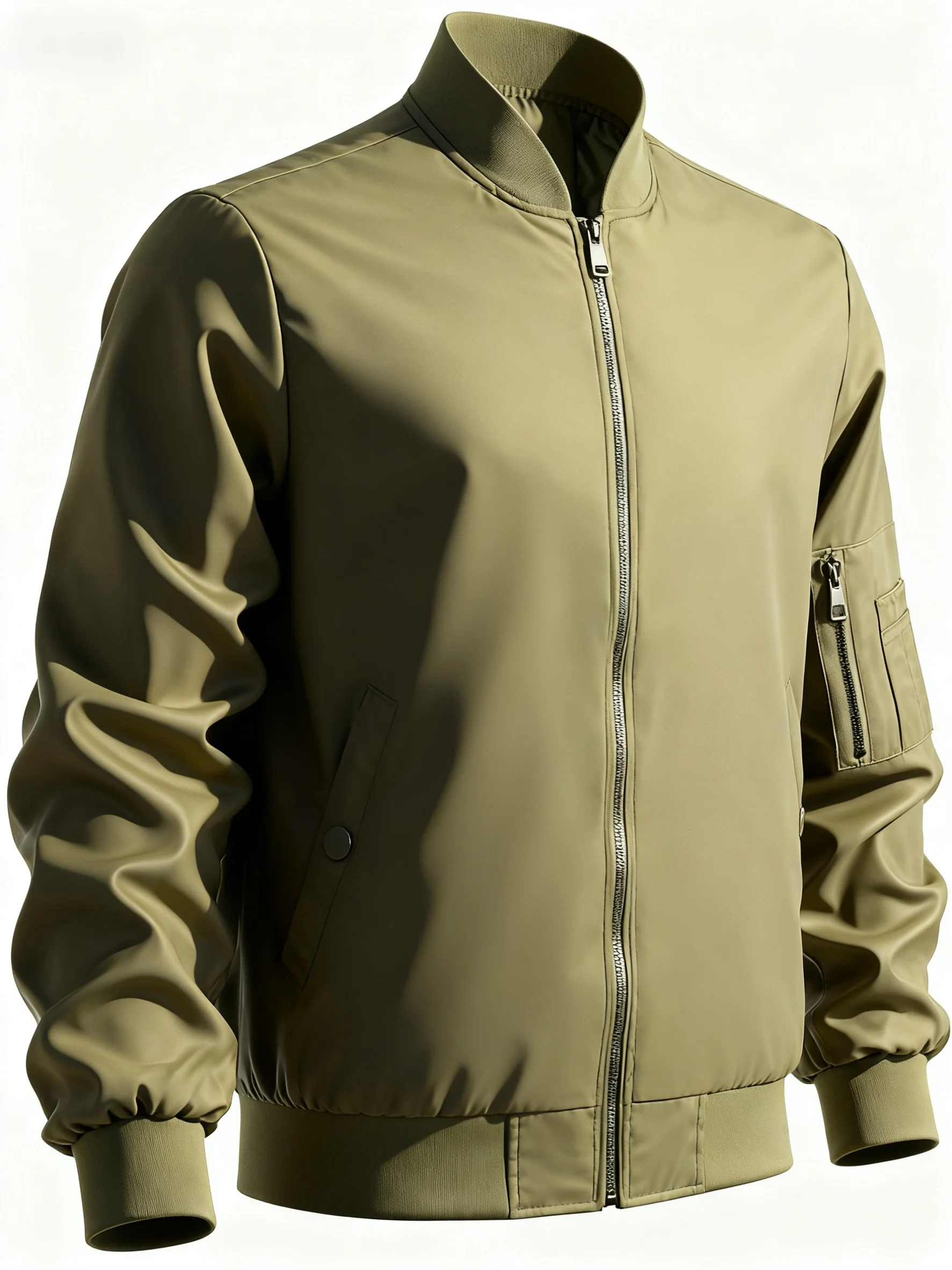 

2026 New Men's Casual Jacket Spring and Autumn Collection Solid Color Comfortable Zipper Fashion Windproof Jacket