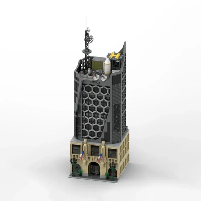 MOC Building Block Spider ภาพยนตร์ Oscorp Tower รุ่นการวิเคราะห์อิฐ DIY Assembly Modular สถาปัตยกรรม Street View ของเล่นสําหรับของขวัญ