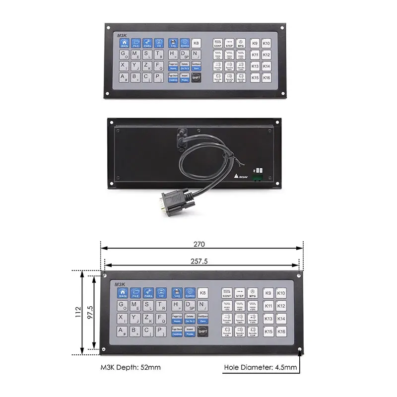 모션 오프라인 CNC 컨트롤러 DDCS Expert M350 3축 4축 5축 M3K 확장 키보드 포함 CNC 드릴링 밀링 머신용