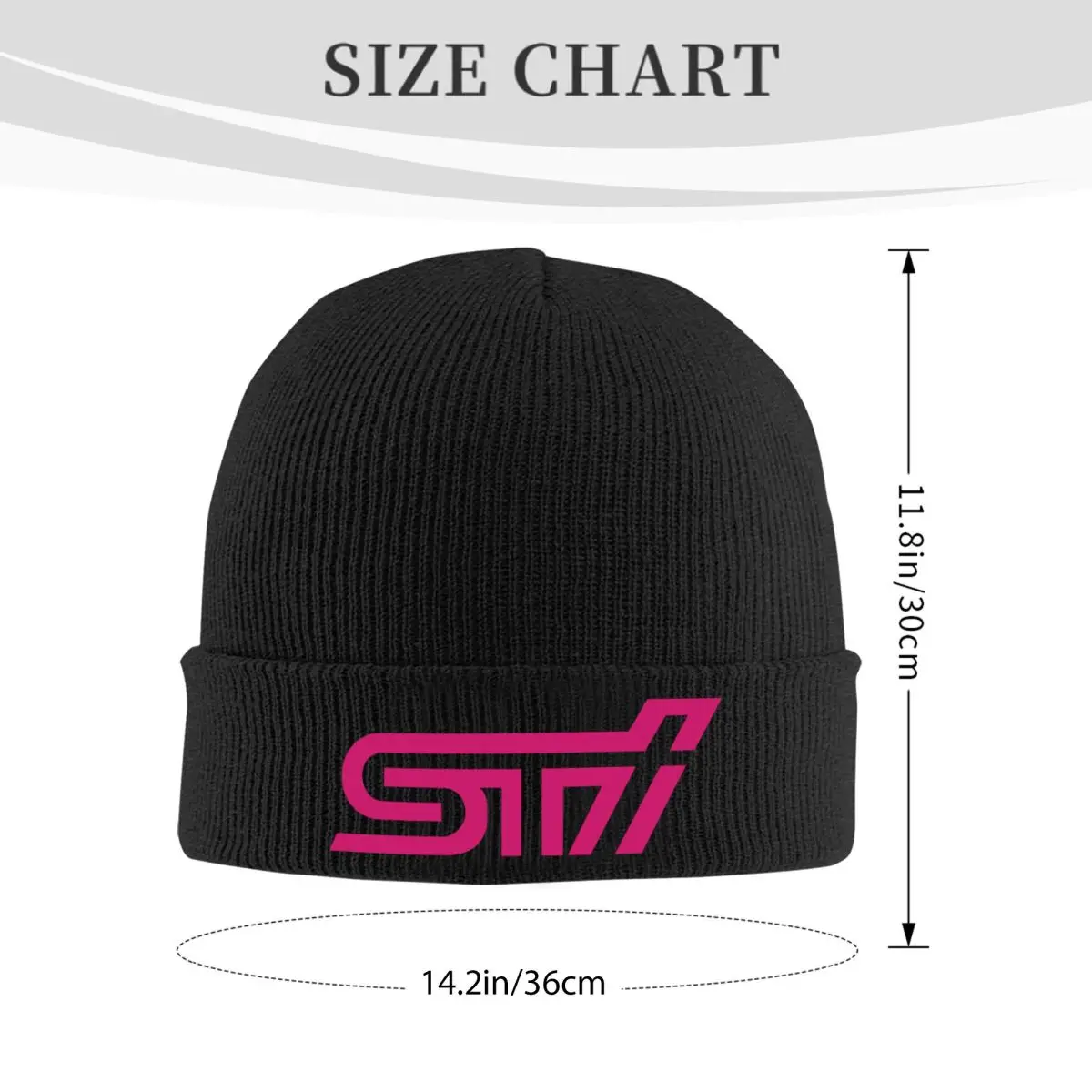 Subaru-STI Warm Knitted Cap Fashion Bonnet Hat Autumn Winter Outdoor Beanies Hats for Unisex Adult