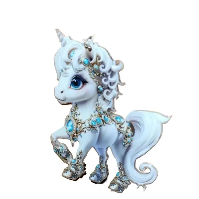 1 قطعة الحصان الحيوان خمر عيد الميلاد حلي معلقة الاكريليك الحصان زينة لشجرة عيد الميلاد ديكور المنزل النساء الرجال #5