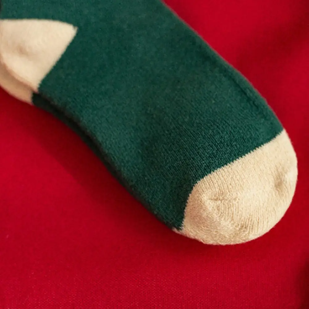 Cotton Children Christmas Socks Santa Claus Elk Cartoon Hosiery Korean Style Cloth Accessories Mid-Tube Socks Christmas Gift