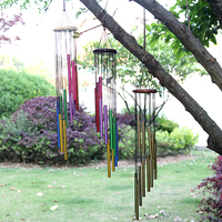 12 Tubes Wind Chimes Pendant Aluminum Tube Metal Pipe Wind Chimes Bells Balcony Outdoor Yard Garden Home Decoration 1PC