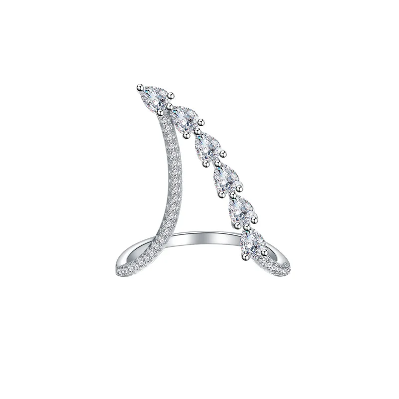 

Новое кольцо из стерлингового серебра 925 пробы для женщин, преувеличенный дизайн, прочные ювелирные изделия для помолвки