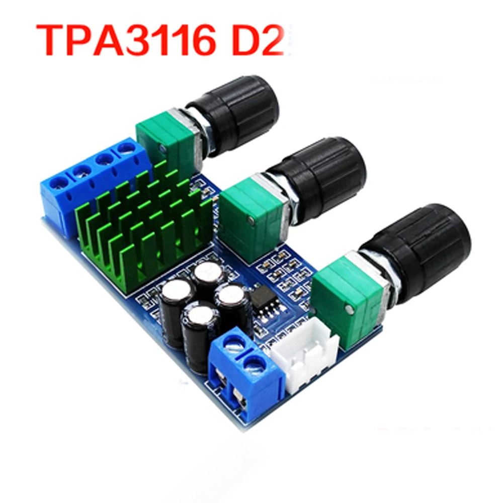 TPA3116D2 Dual Channel Digital Amplifier Board Hi-Bass Adjustable Dual 80W