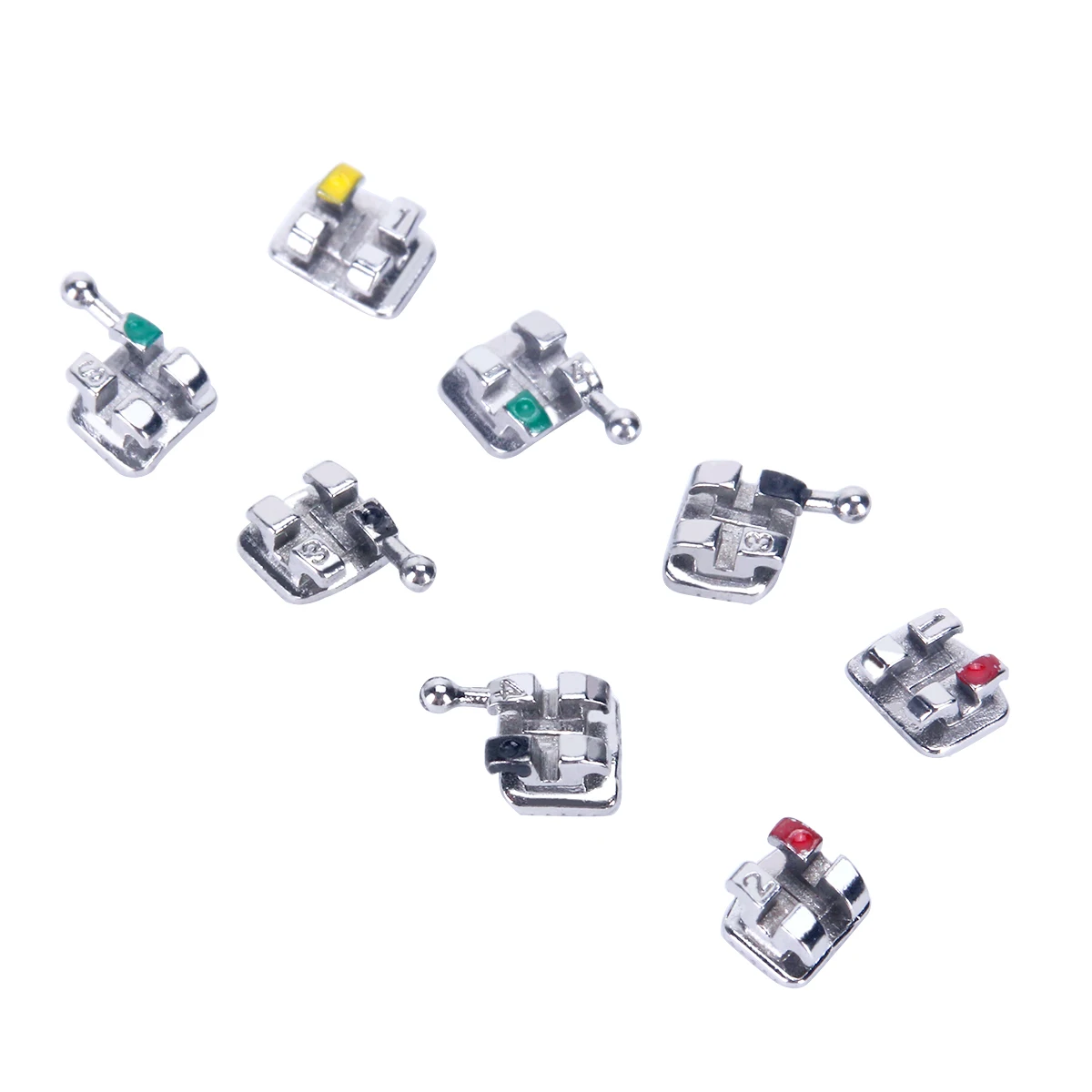 400 teile/schachtel AZDENT Dental Halterung Kieferorthopädische Zahnspangen MIM Monoblock Mini Roth 0,022/0,018 Haken 3 4 5 Zahnmedizin – Detail 12