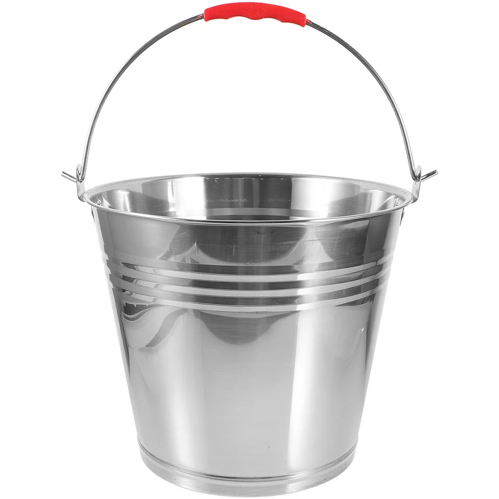 

Easy to Clean Horse Bucket Large Capacity Multi-purpose Feed Multifunction Feeding Water Buckets Stainless Steel Feeder
