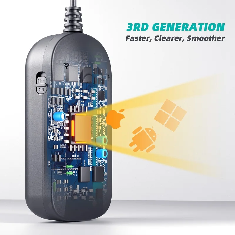 Endoscopio WIFI industriale Telecamera con messa a fuoco automatica HD1080P Singola doppia lente tripla Periscopio per ispezione tubi per auto senza fili LED impermeabile