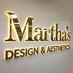 Custom 3D Backlit Metal Business Sign Laser Cut Illuminated Wall Decor Letters for Salon Lighted up Signage Office Logo