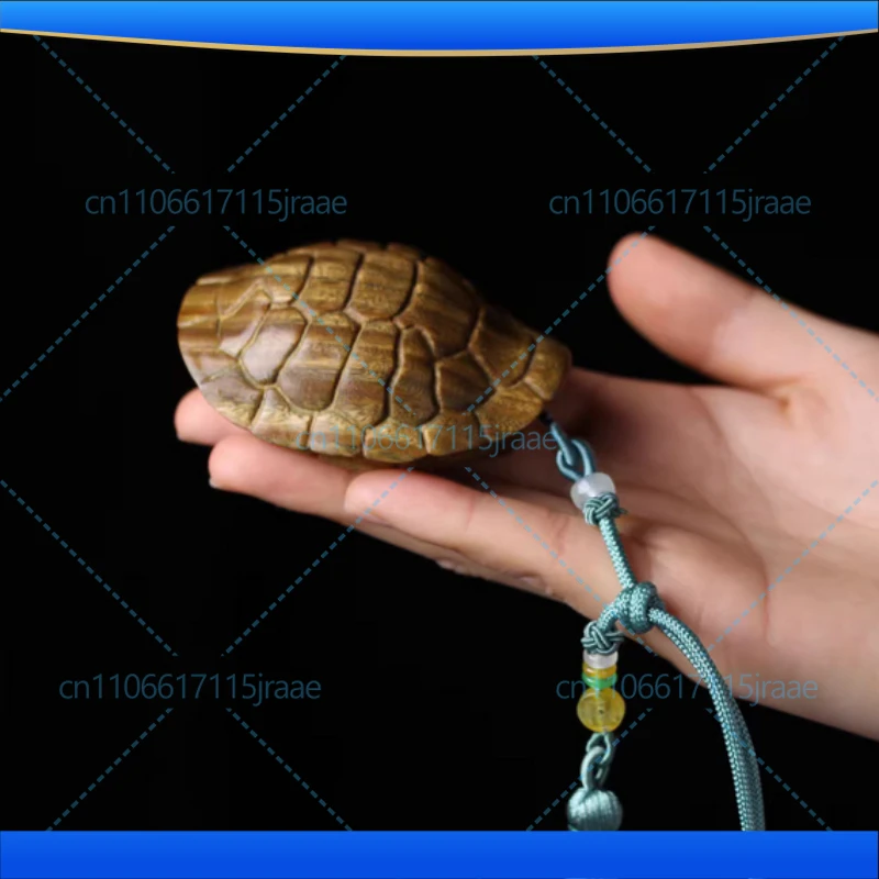 Solid wood carving Tortoise Shell Mascot Ornaments，Argentine green sandalwood hand-carved，Chinese Lucky Jewelry Tortoise shell