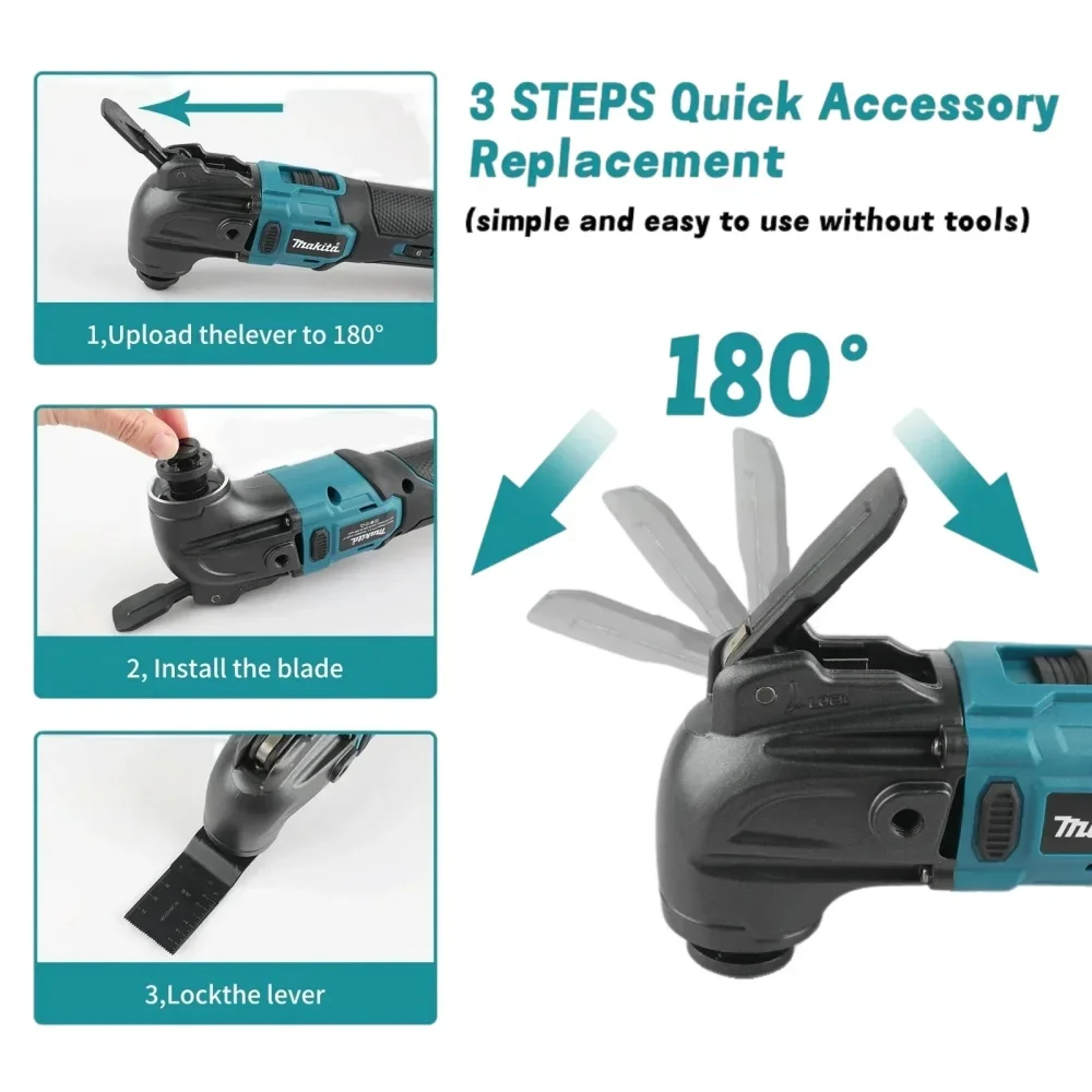 MAKITA Quick release Oscillating Tool Brushless Multi Functional Tool Renovator Electric trimmer Compatible For MAKITA Battery