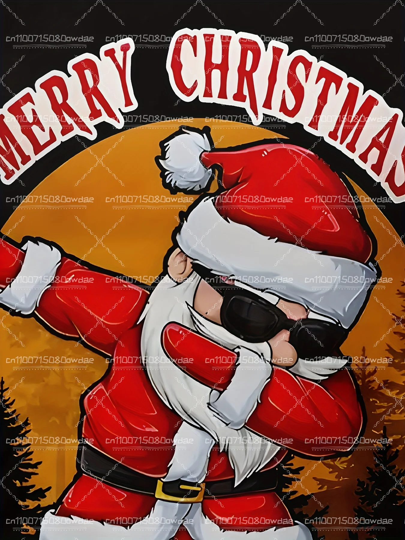 남성용 산타클로스 라운드 넥 패턴 긴 소매 셔츠는 남성용 휴일 복장을 위한 캐주얼 프린트 풀오버 디자인을 갖추고 있습니다.