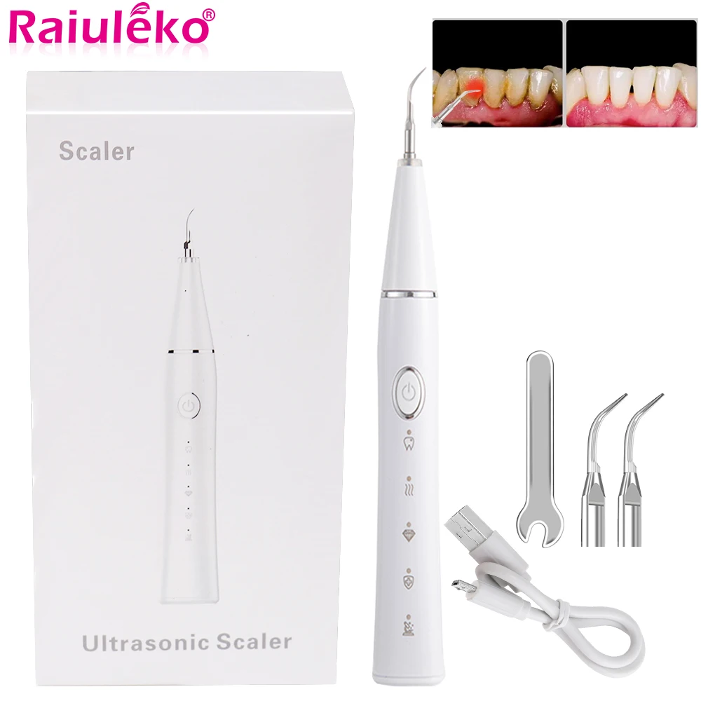 Electric Ultrasonic Dental Scaler Teeth Tartar Stain Tooth Calculus Remover Whitening Teeth Plaque Cleaner Dental Stone Removal