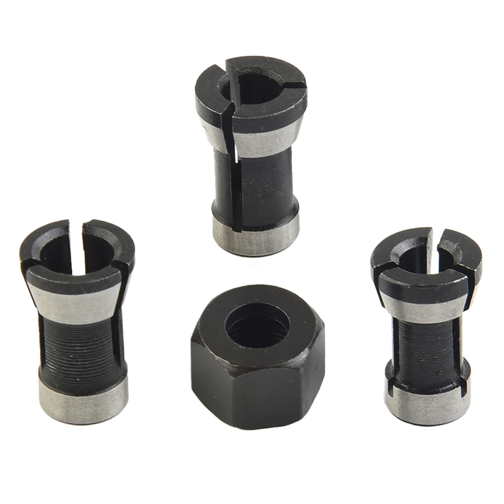 M15 Screw Nut Electric Router Milling Cutter Collet Chuck Adapter 6mm 6.35mm 8mm Trimming Machine Electric Router Bit Collets