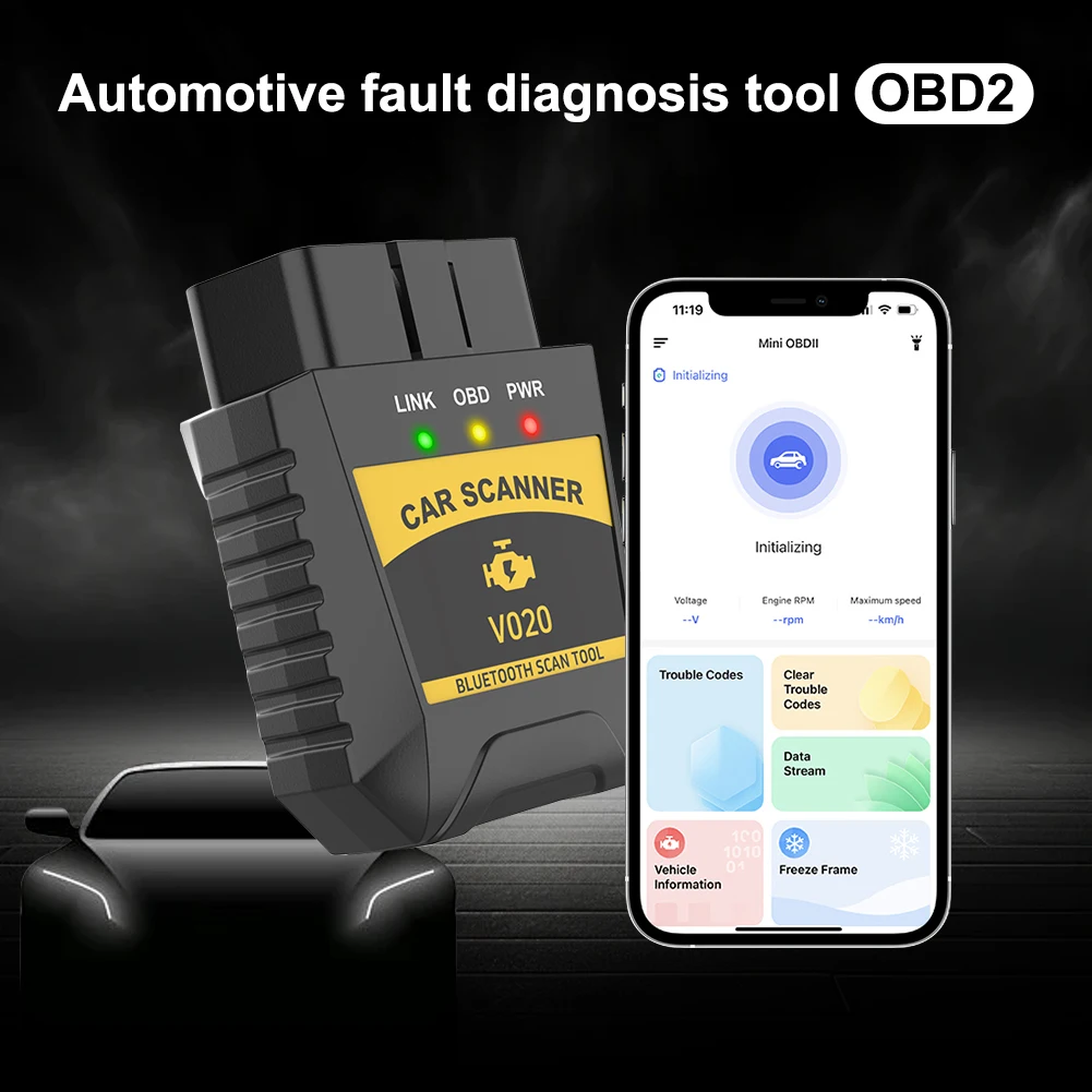 

OBD2 Scanner Reader Bluetooth Wireless Auto Diagnostic Scan Tool Scanner APP for Car Engine Error Code Reader Diagnostic Tool