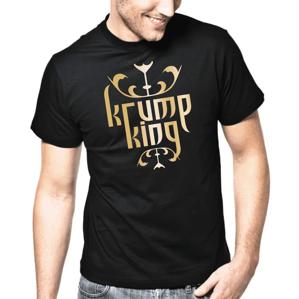 Krump King Krumping Music Street Urban Dance Sayings Gold Metallic T-Shirt Unisex T-shirts Luxury Brand Fashion Couple's Cloths