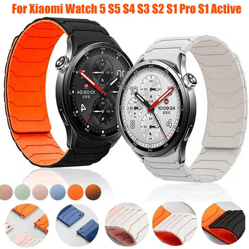 22mm Magnetisches Silikonarmband für Xiaomi Watch 5 S5 S4 S3 S2 S1Pro Sportarmband für Xiaomi Watch 2Pro/Mi Watch Color 2 Correa