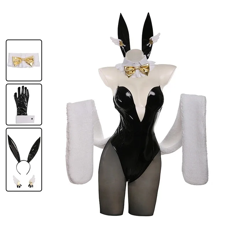 

ss13NIKKE The Goddess Of Victory Bunny Girl Blanc Noir Cosplay Fantasia Costume Sexy Uniform for Girls Women Halloween Disguise
