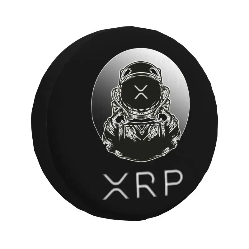 Custom Ripple XRP To The Moon Spare Wheel Tire Cover for Toyota Land Prado Bitcoin Jeep RV SUV Camper Vehicle Accessories