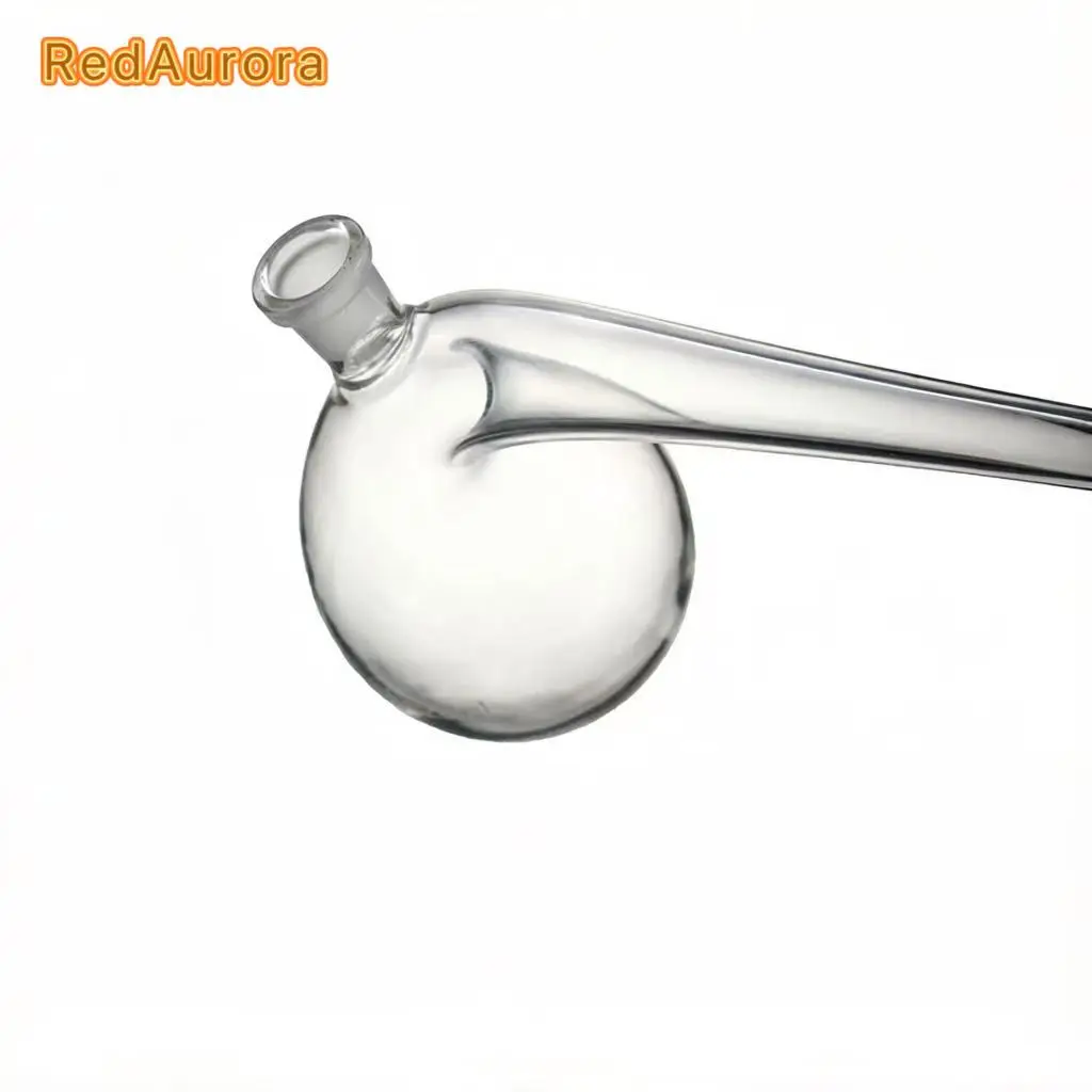 2000mL Retort With Ground - in Glass Stopper Borosilicate 3.3 Glass Distillation Distilling Flask Lab Chemistry Curved Nec