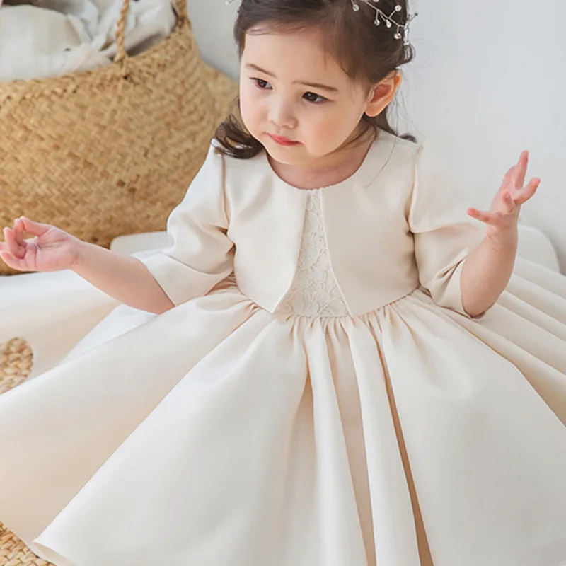 IYEAL-Robe de Mariée pour Petite Fille, Tenue de Princesse pour Enfant, Spectacle de Piano, Premier Anniversaire