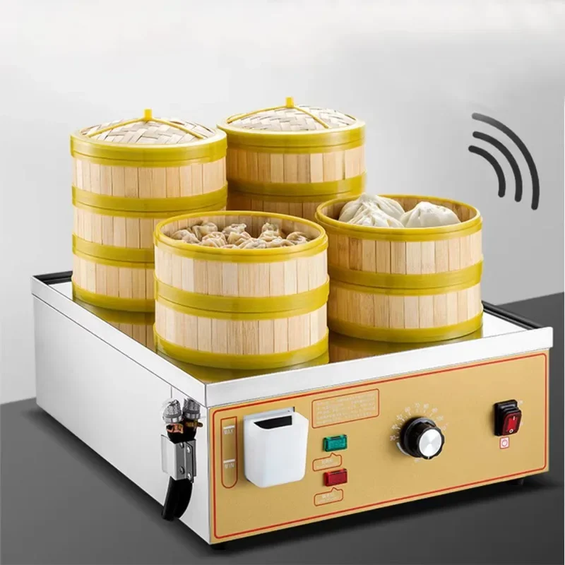 Hot Selling Commercial Stainless Steel Countertop Electric Steamed Bun Steamer Dim Sum Steamer Machine For Restaurant