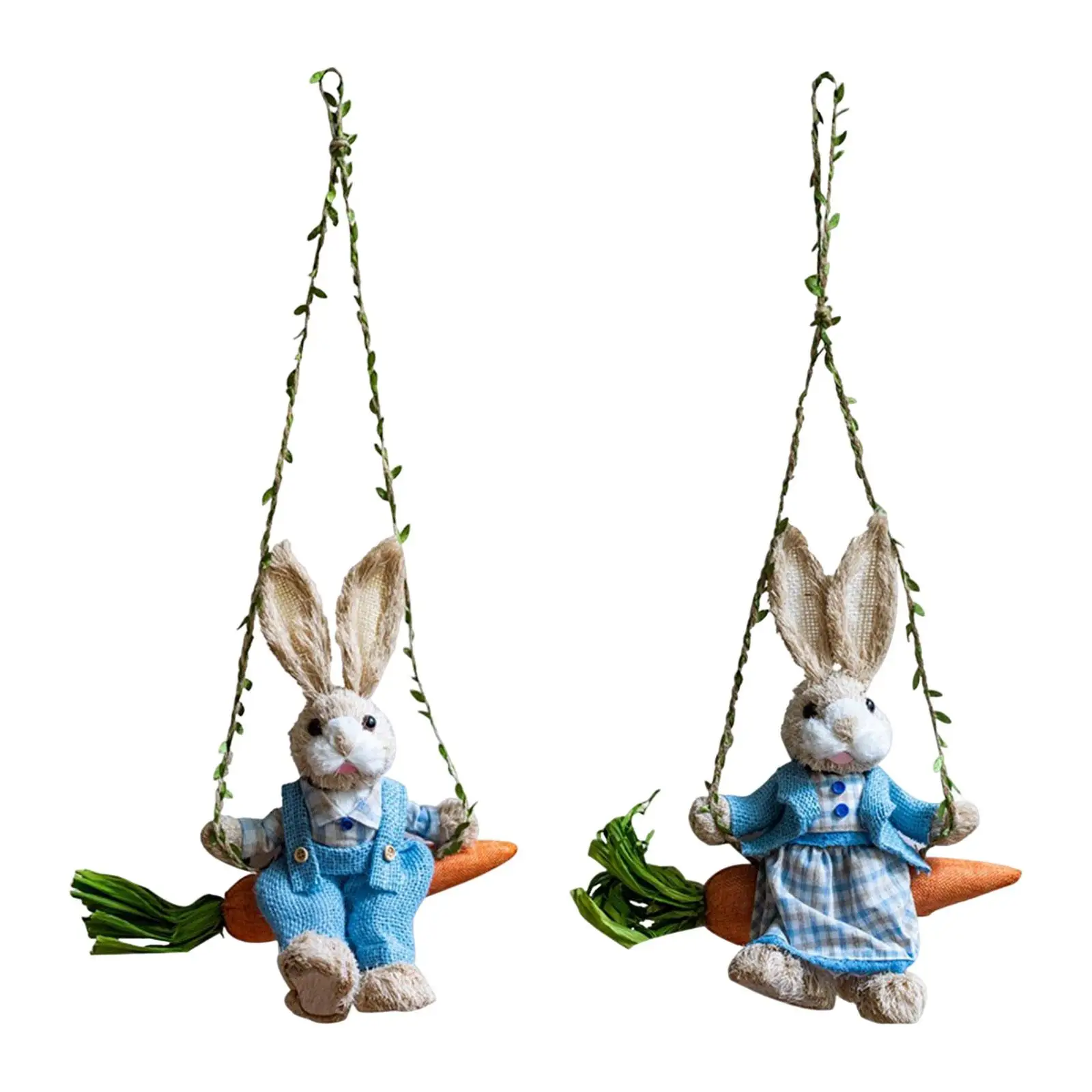 

Easter Bunny Pendant Collectable Swing Rabbit Hanging Ornament for Holidays