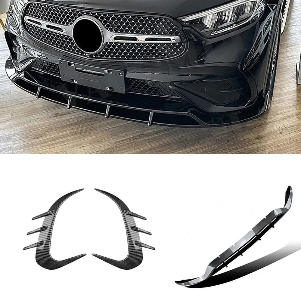 

ABS Car Front Lip Spoiler Rear Bumper Side Air Vent Trims Splitter For Mercedes Benz GLC Class X254 GLC 260 300 Sport 2023+