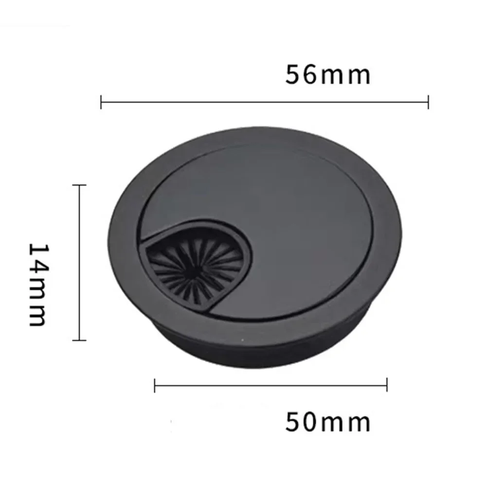 Tidy Your Cables With Ease Using Our Desk Metal Grommet Table Cable Tidy Wire Hole Cover, Pearl Silver Color, 60mm Size