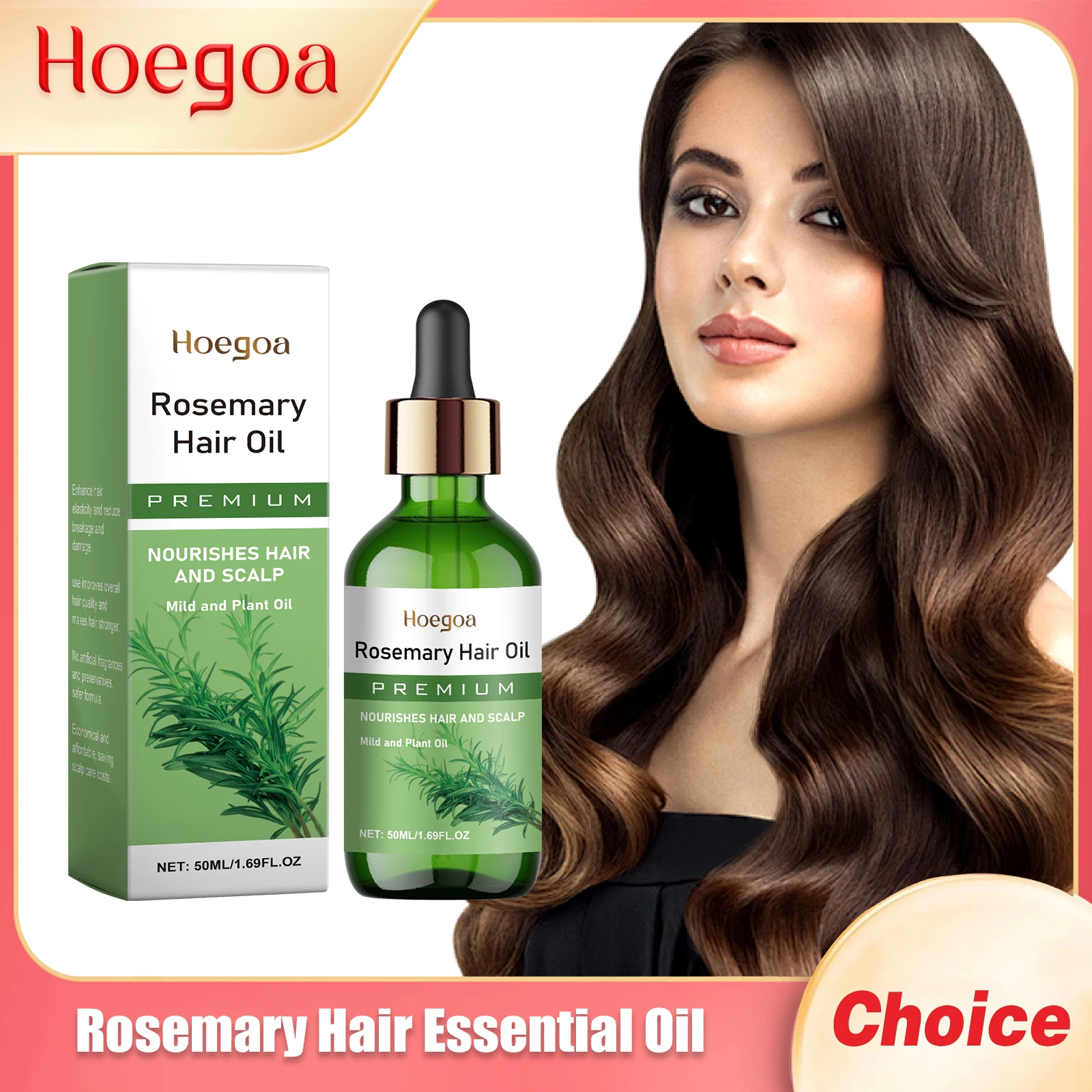 HOEGOA Rosemary Hairs Essential Oil Promoting Growth Preventing Loss Nourish Scalp Enhance Elasticity Hair Cares Essential Oils
