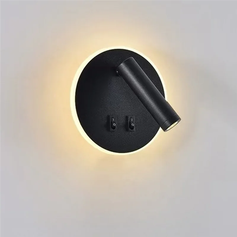 ABGE-Rotatable Wall Mount LED Lamp Full Spectrum Spotlight Mounted Eye Protection Reading Light Sconce Bedside