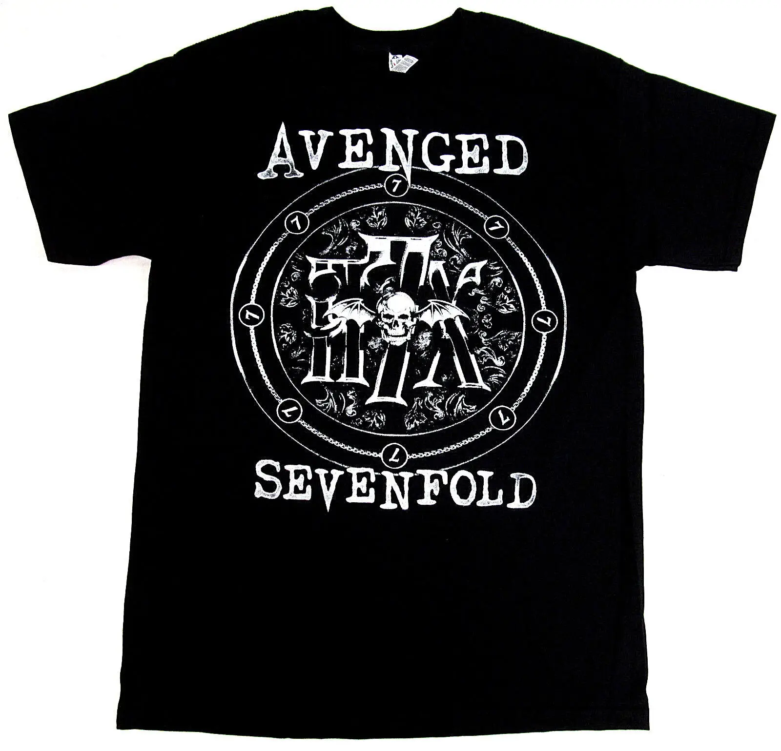 AVENGED SEVENFOLD Deathbat Emblem T shirt Heavy Metal A7X Men's SMALL New