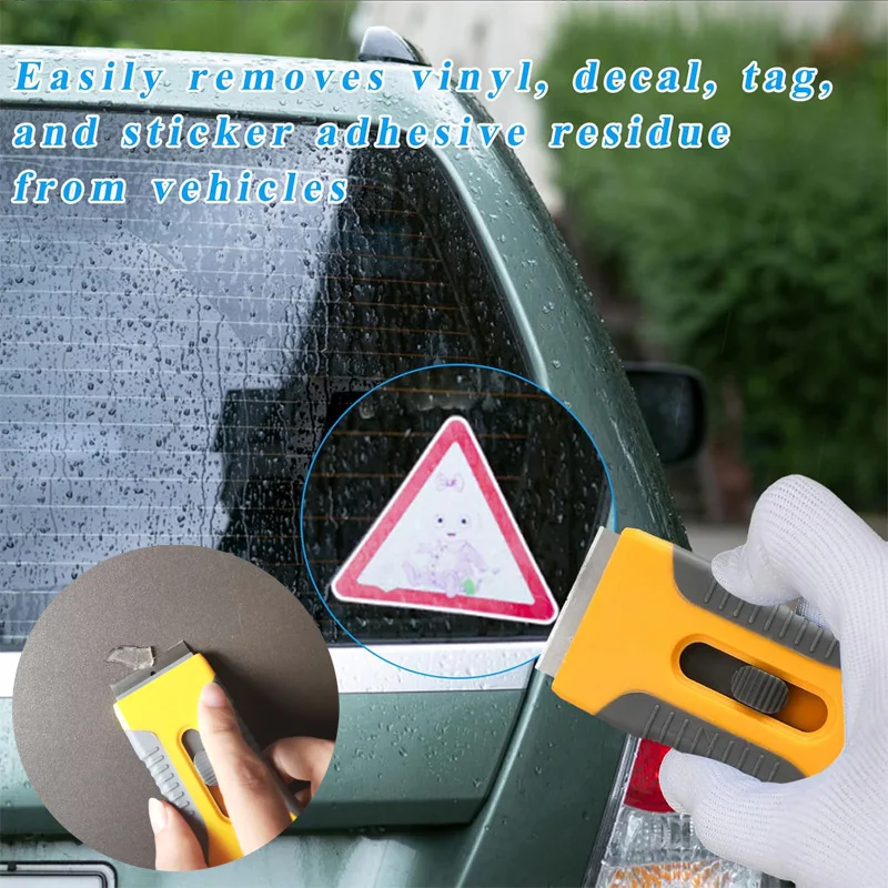 50-200PCS Single Edge Razor Blades Car Scraper Replacement Window Glass Paint Scraper Cleaning Tool Labels Sticker Remover