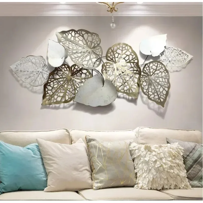 New Chinese Style Light Luxury Wall Decoration Living Room Sofa Background Bedroom Wall Hangings Ginkgo Leaf